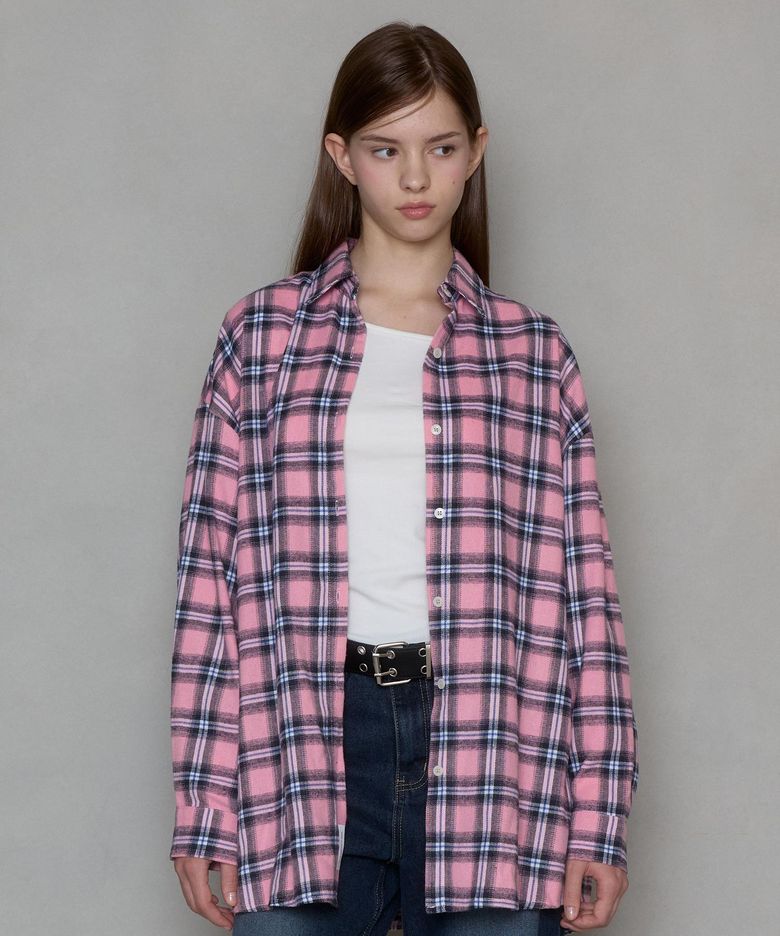 ZEST CHECK SHIRT_PINK