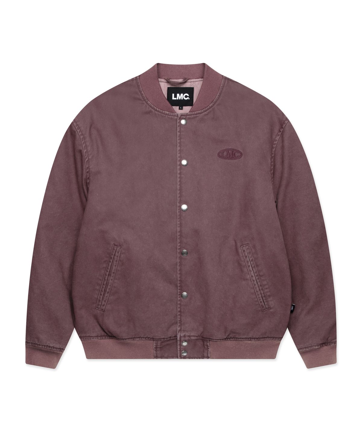 엘엠씨(LMC) WASHED VARSITY JACKET dark pink