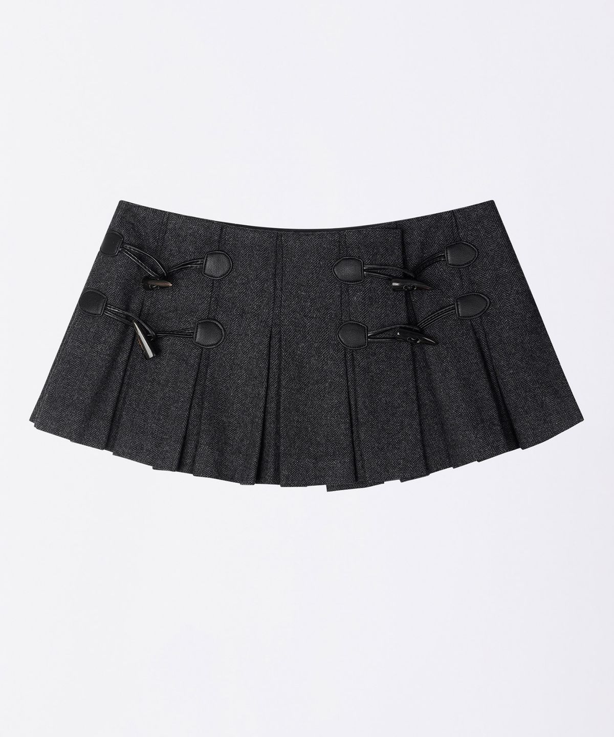 스컬프터(SCULPTOR) Wool Micro Wrap Skirt Gray