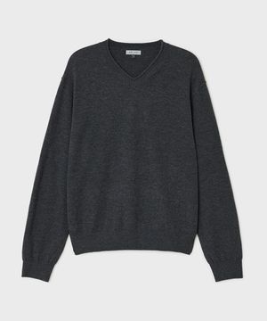 시티 브이넥 스웨터 - 차콜 그레이