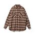 Concho Oversized Check Shirts Khakibrown