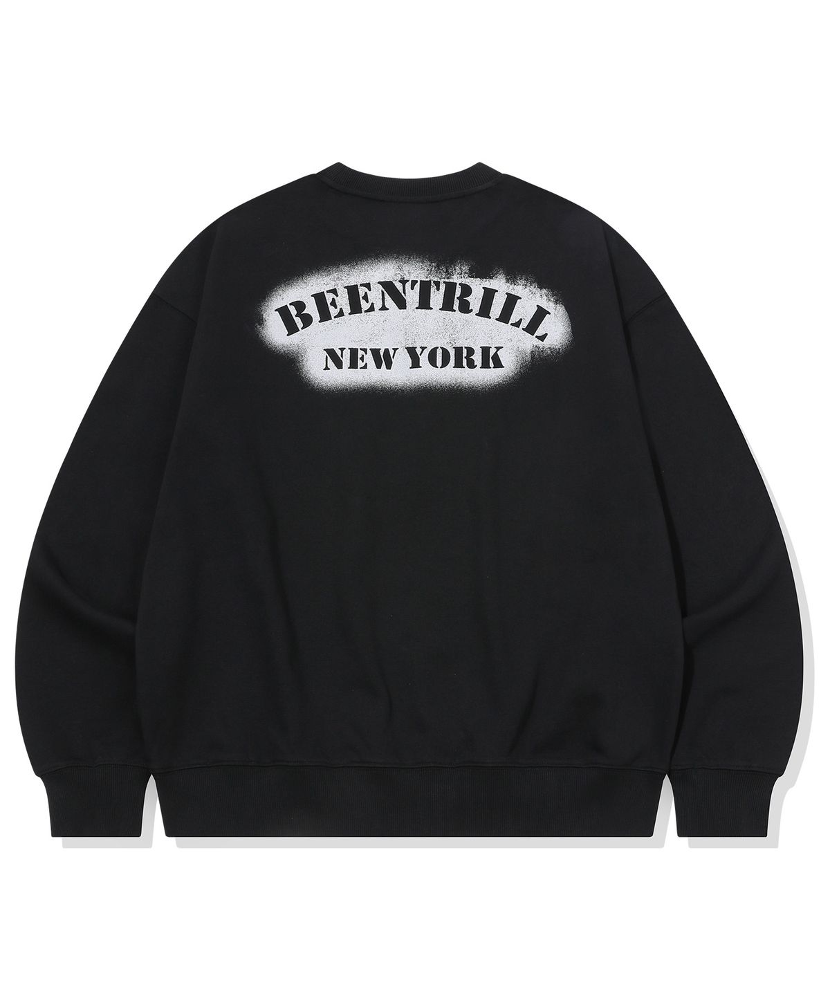 빈트릴(BEENTRILL) BNY 스탠실 페인팅 맨투맨(블랙)