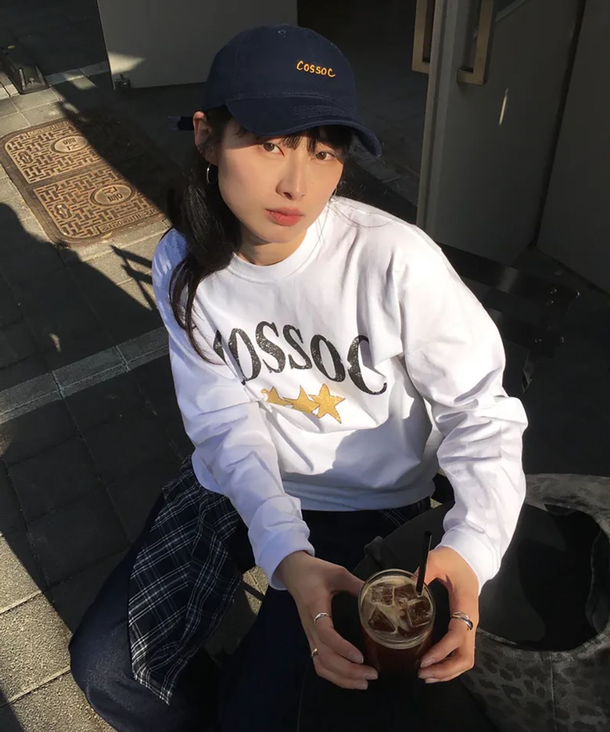 코소(COSO) 스타 크랙 롱슬리브 긴팔(WHITE)