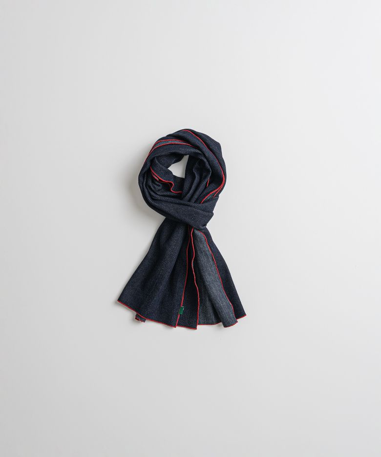 WASHED COTTON MUFFLER honeycomb