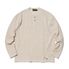 Waffle Henley Neck Long Sleeve Oatmeal