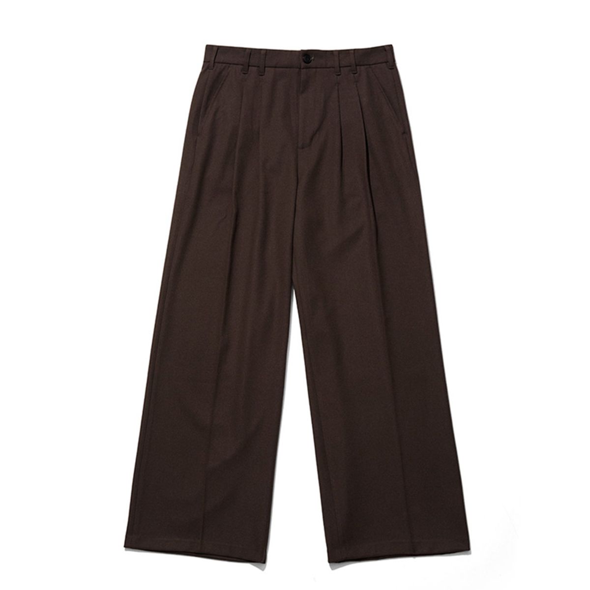 오가프(OGARP) Two Tuck Wide Pants Brown