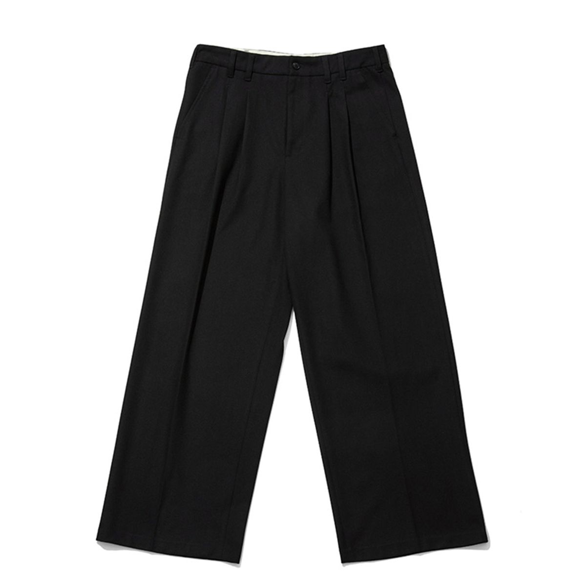 오가프(OGARP) Two Tuck Wide Pants Black