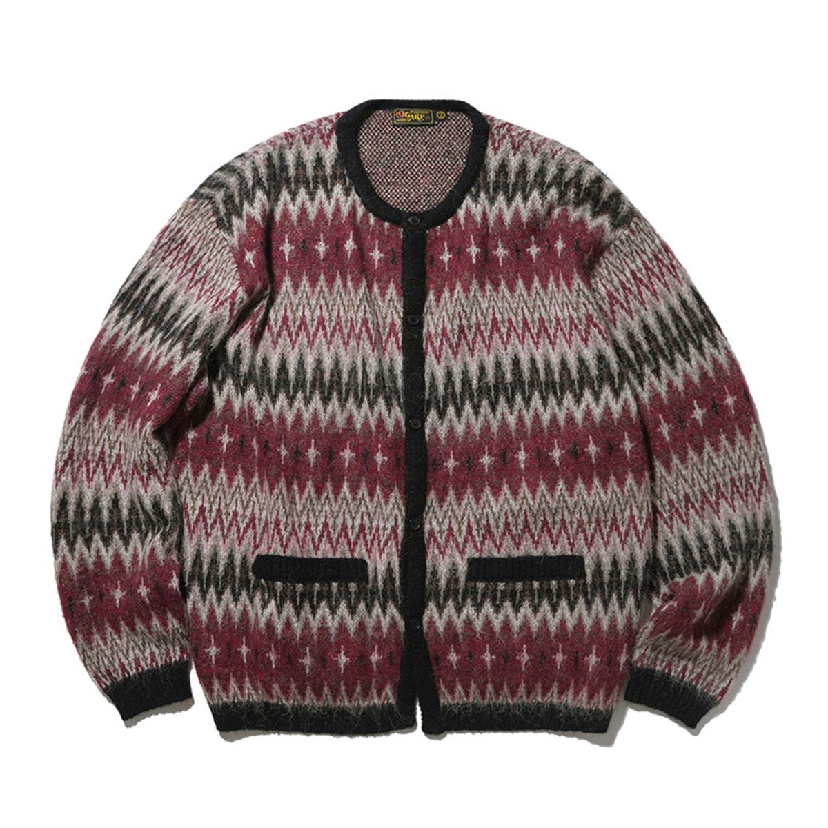 오가프(OGARP) Navaho Mohair Jacquard Cardigan Red