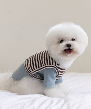 SSFW 코지 빕 셋업 - 블루 브라운