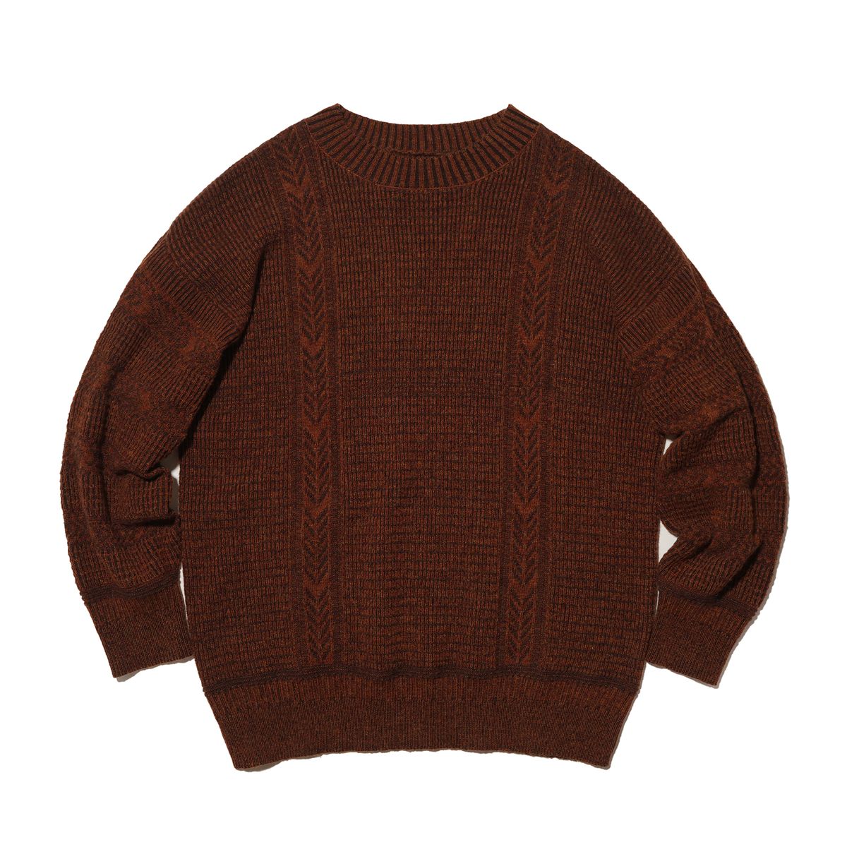 오가프(OGARP) Mixpattern Pullover Knit Brown