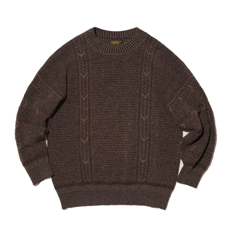 Mixpattern Pullover Knit Gray