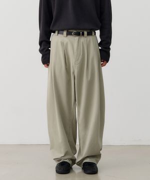 wide tapered chino pants (light gray)