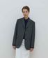 SINGLE HIDDEN JACKET_MELANGE GREY