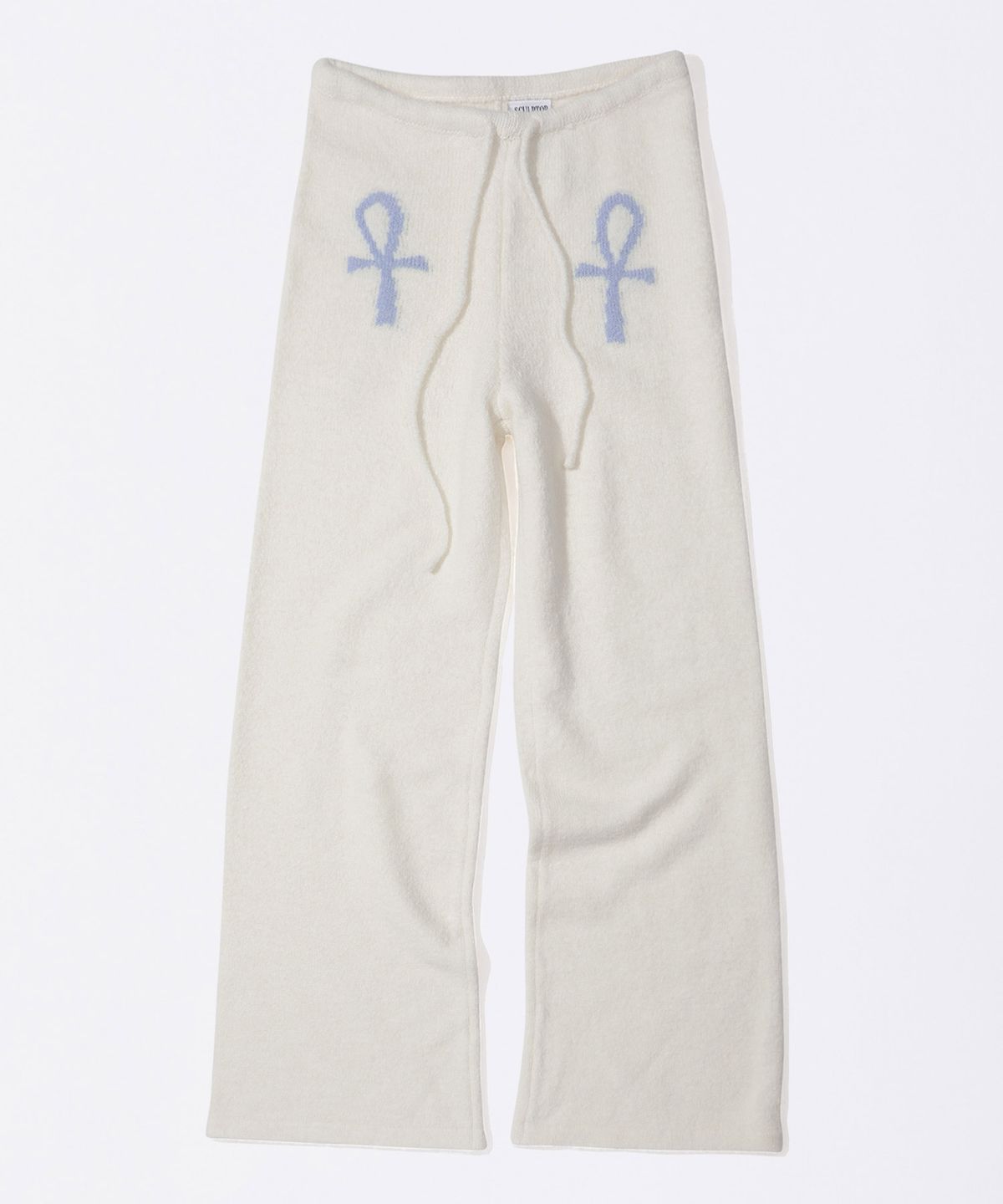 스컬프터(SCULPTOR) Ankh Boucle Knit Pants Ivory