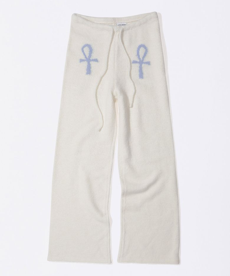 Ankh Boucle Knit Pants Ivory
