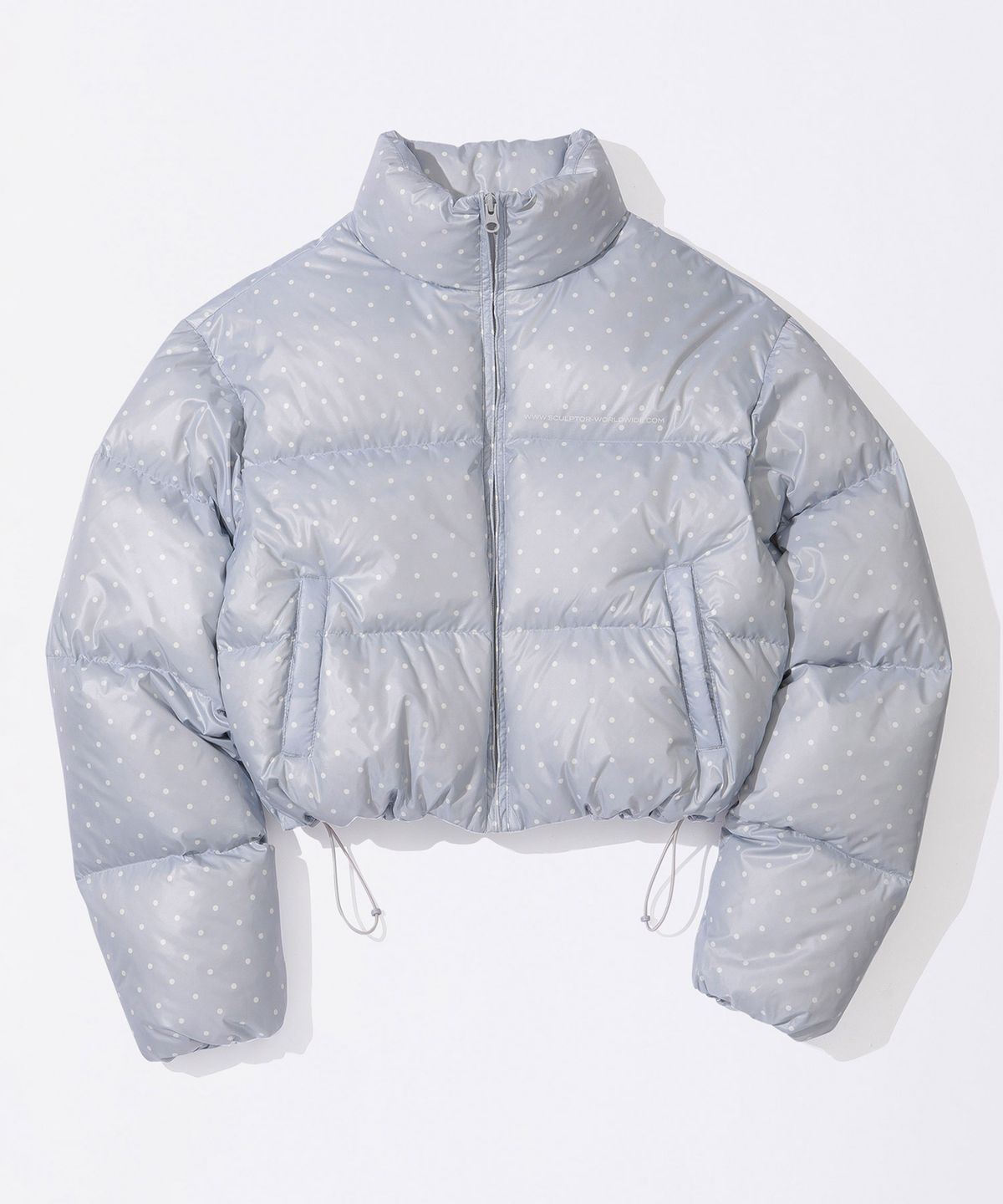 스컬프터(SCULPTOR) Polka Cropped Puffer Down Baby Blue