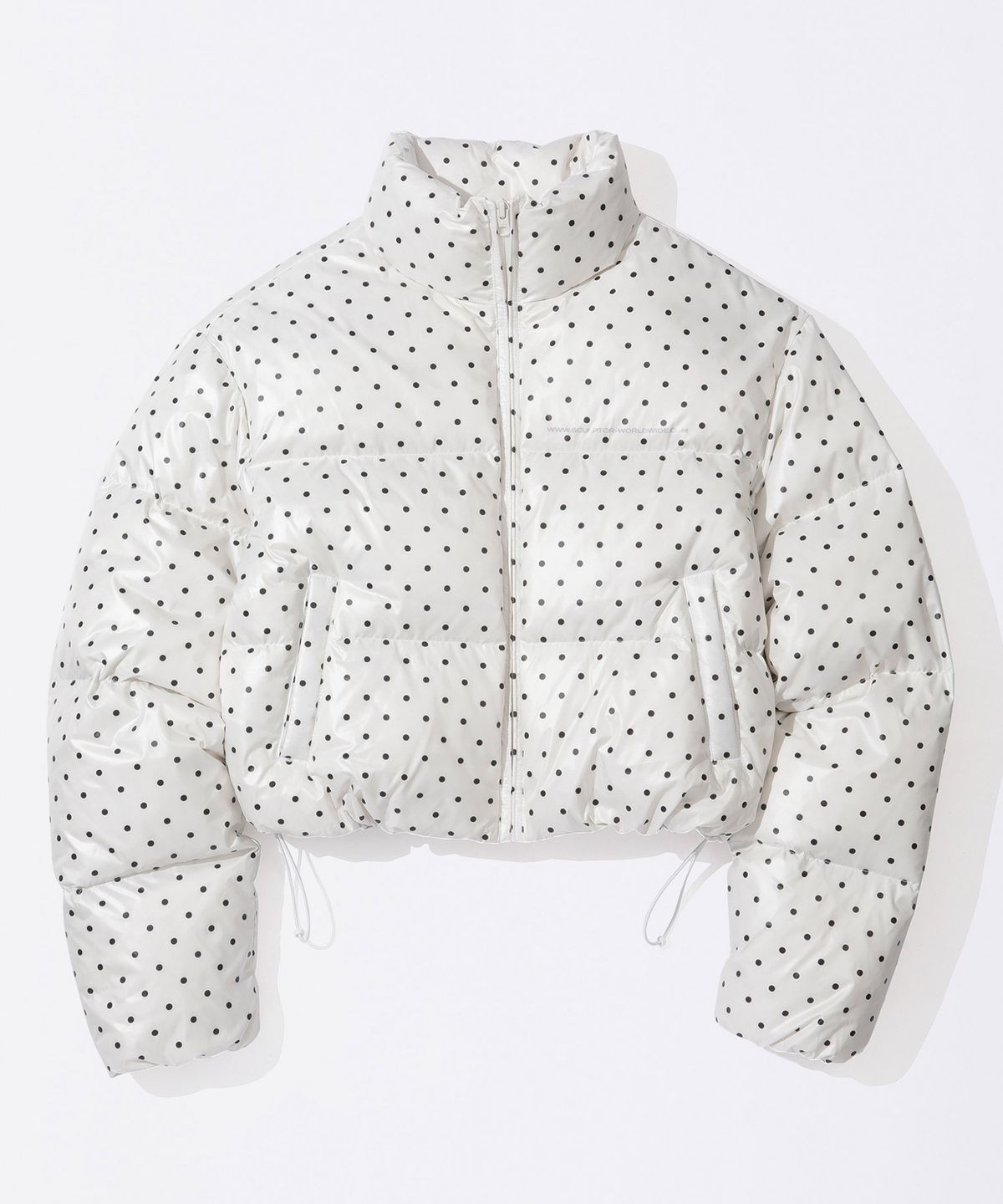 스컬프터(SCULPTOR) Polka Cropped Puffer Down Ivory