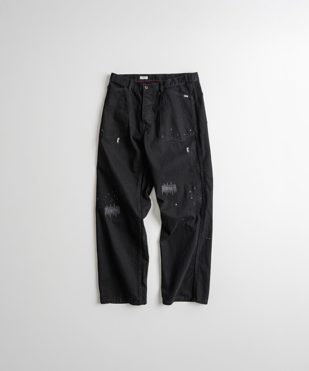 비헤비어(BEHEAVYER) DISTRESSED M35 TROUSER washed black