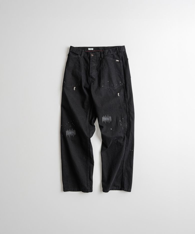 DISTRESSED M35 TROUSER washed black