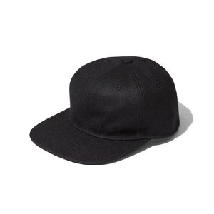 Wool Blend Solid Cap Black