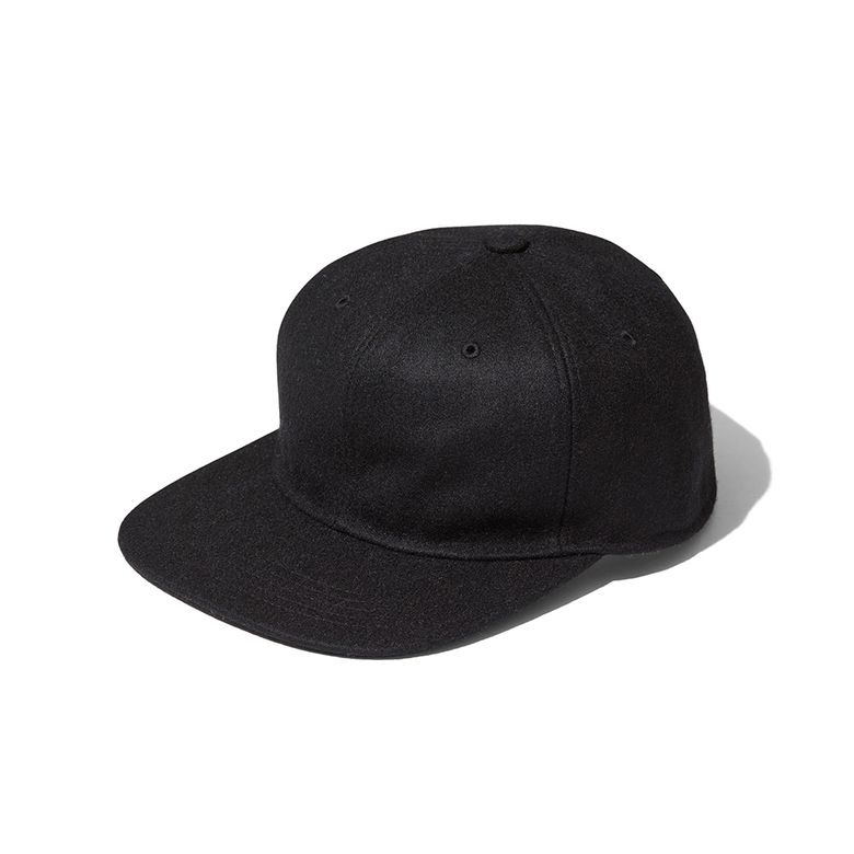 Wool Blend Solid Cap Black
