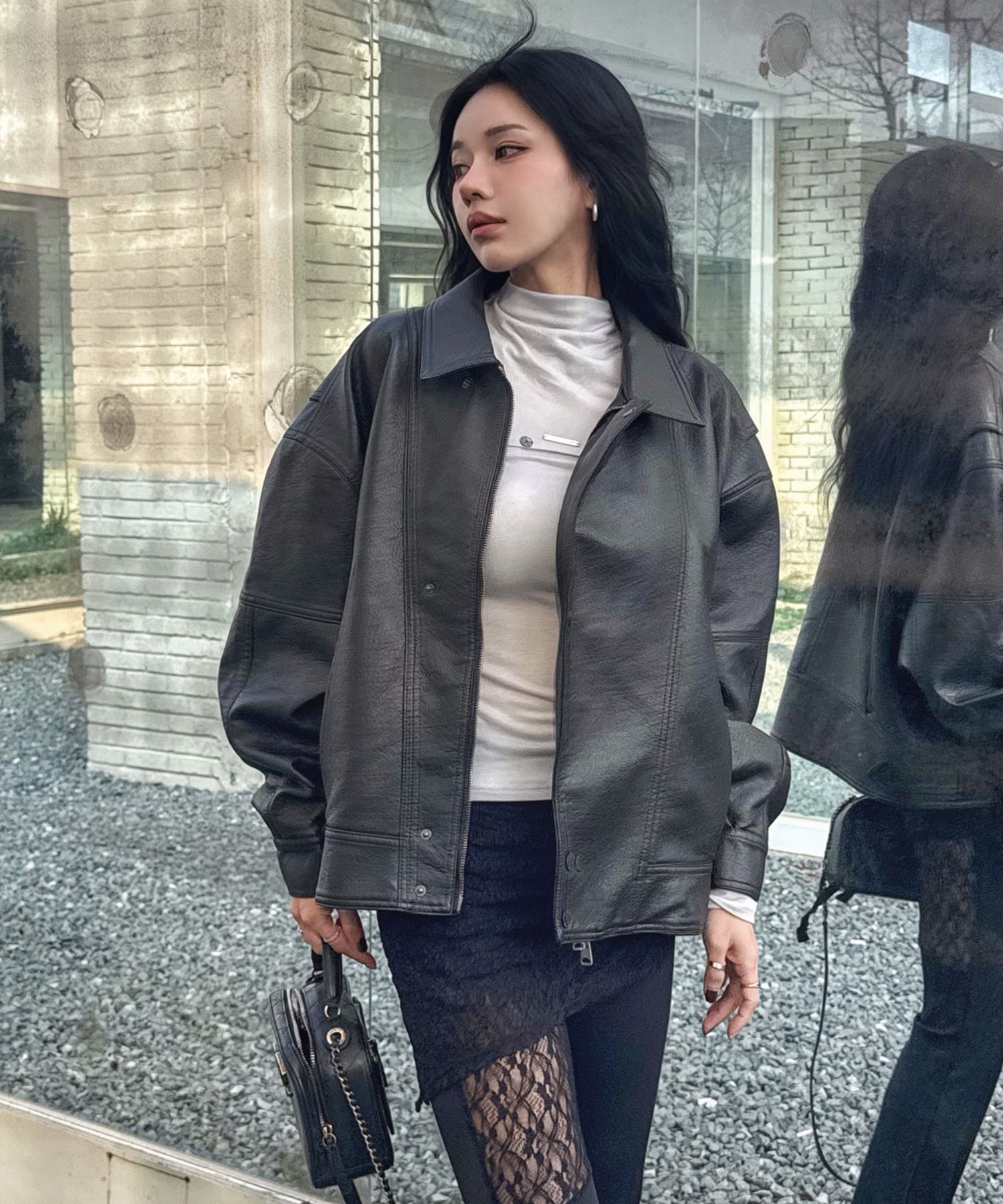 LADY VOLUME ブラックレザージャケット MUSINSA Lady Volume (レディーボリューム) | MUSINSA 公式通販