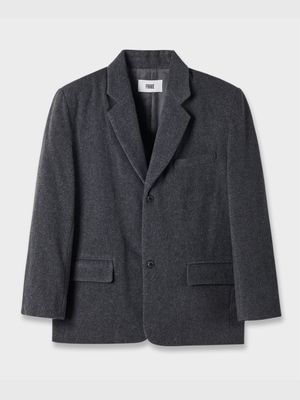 오버핏 울 블레이저 - 그레이