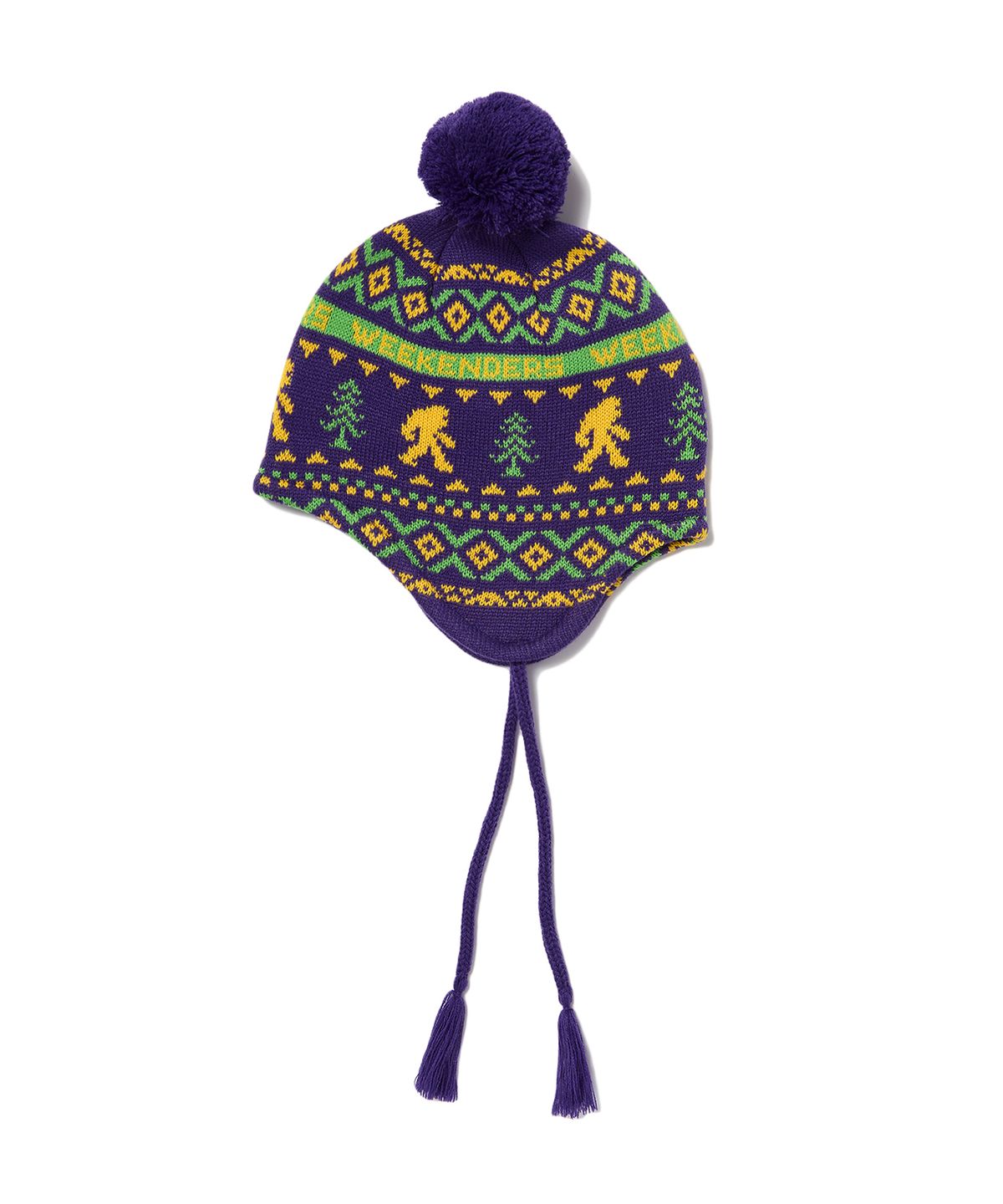 위캔더스(WKNDRS) SASQUATCH EARFLAP BEANIE (PURPLE)