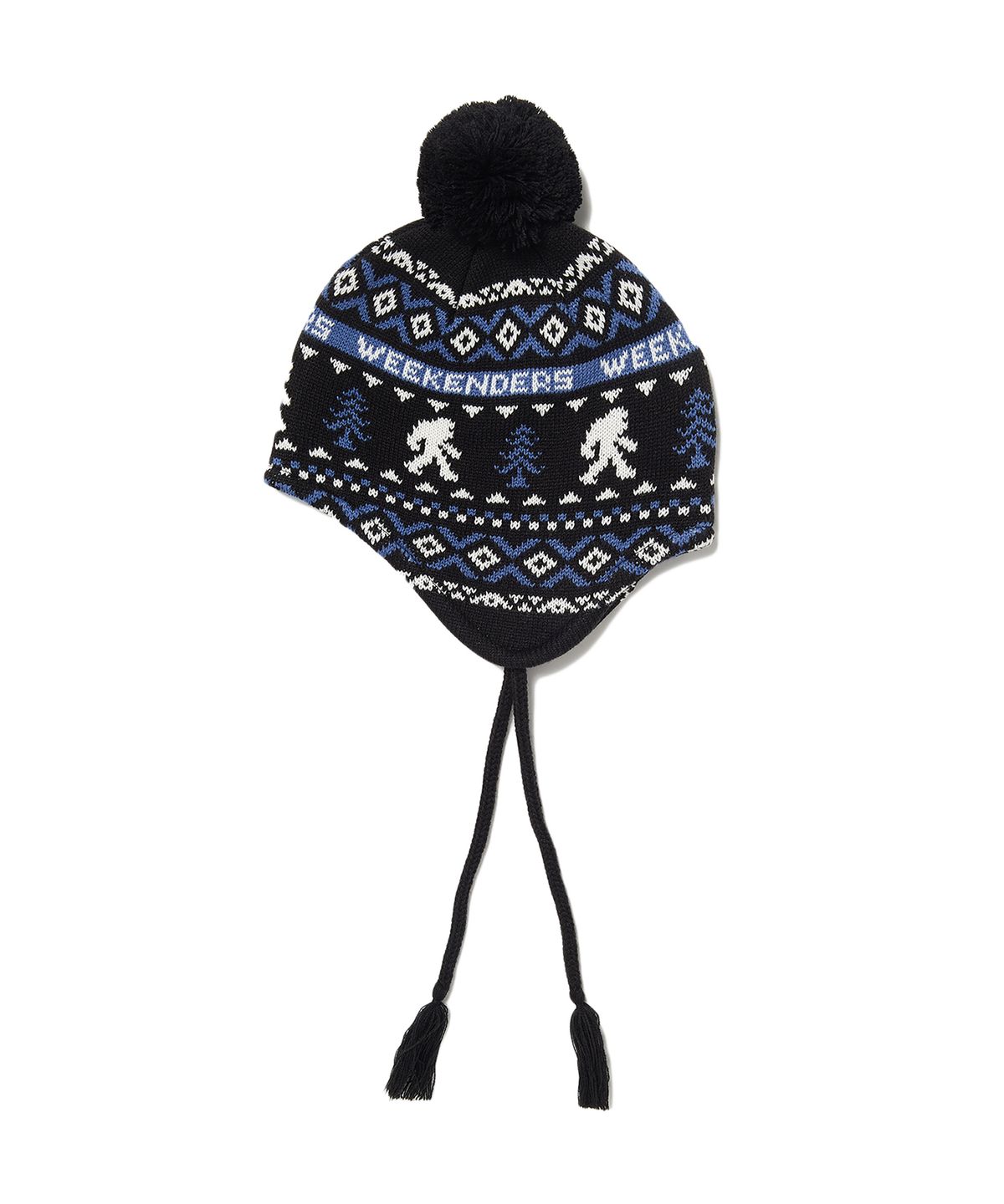 위캔더스(WKNDRS) SASQUATCH EARFLAP BEANIE (BLACK)