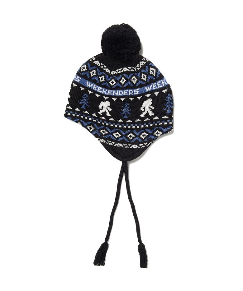 SASQUATCH EARFLAP BEANIE (BLACK)