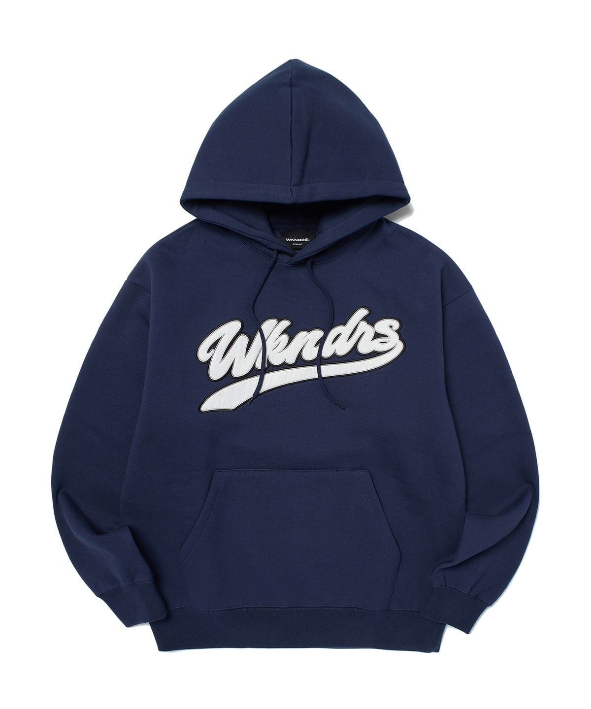 위캔더스(WKNDRS) BASEBALL APPLIQUE HOODIE (NAVY)