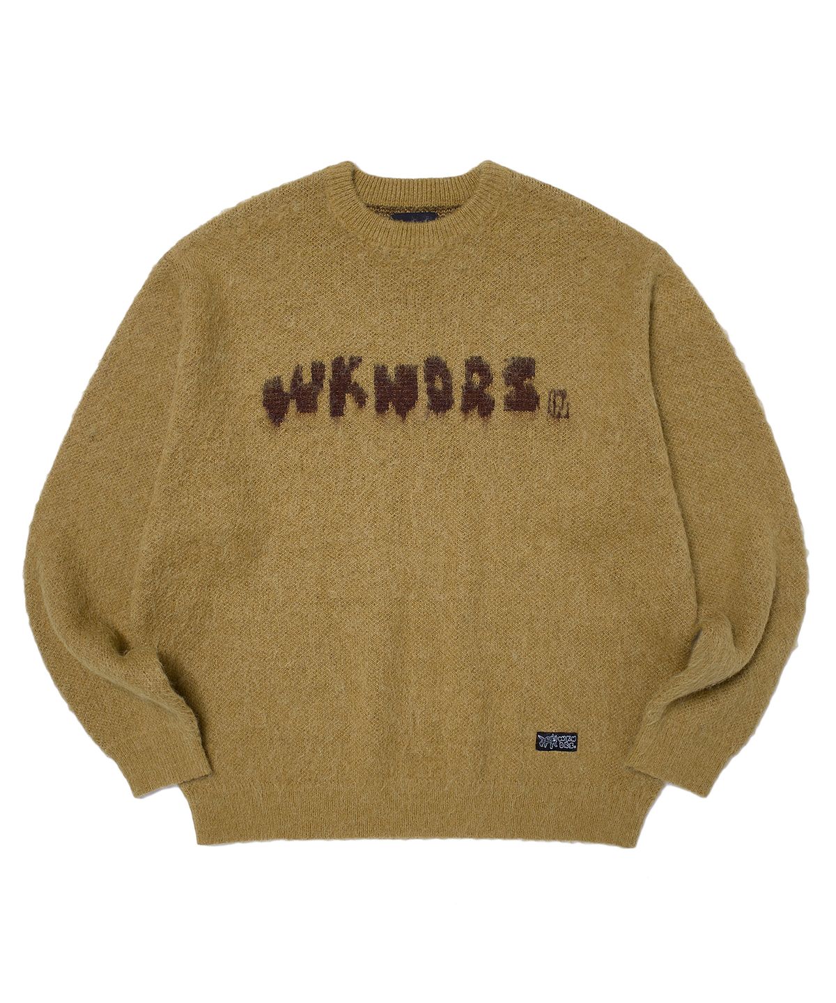 위캔더스(WKNDRS) TATTOO BRUSHED KNIT SWEATER (MUSTARD)