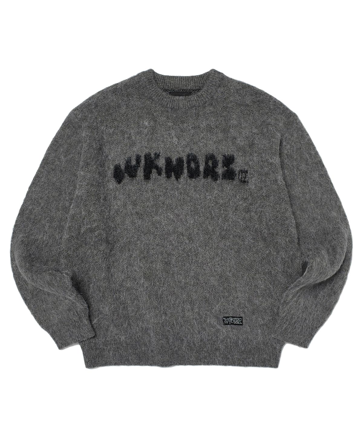 위캔더스(WKNDRS) TATTOO BRUSHED KNIT SWEATER (GREY)