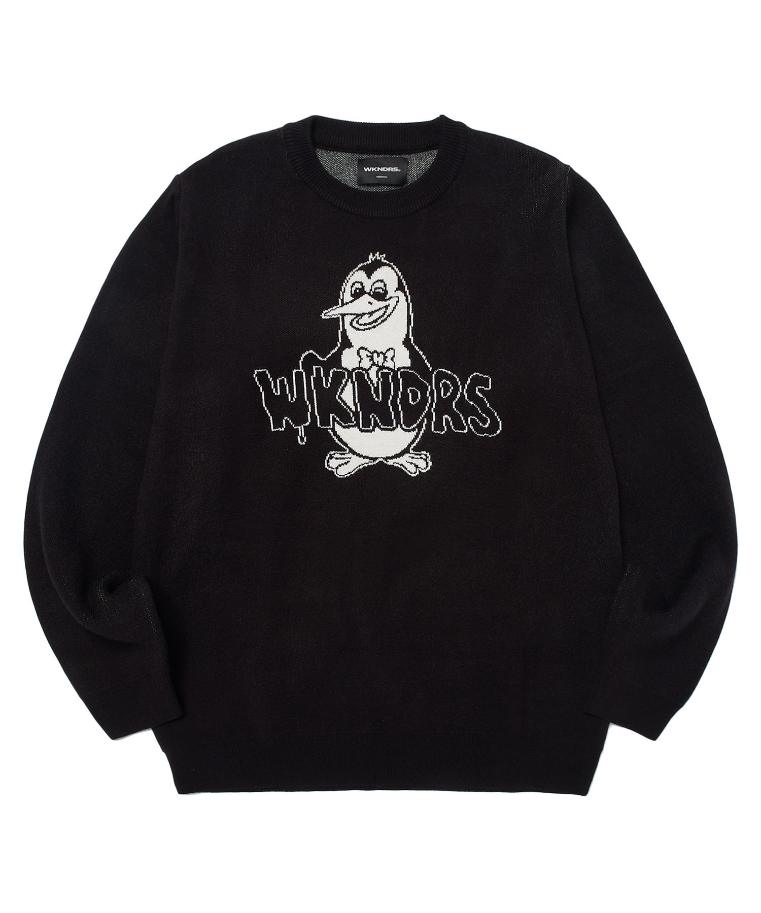 MUSINSA公式 | WKNDRS PENGUIN KNIT SWEATER (BLACK)