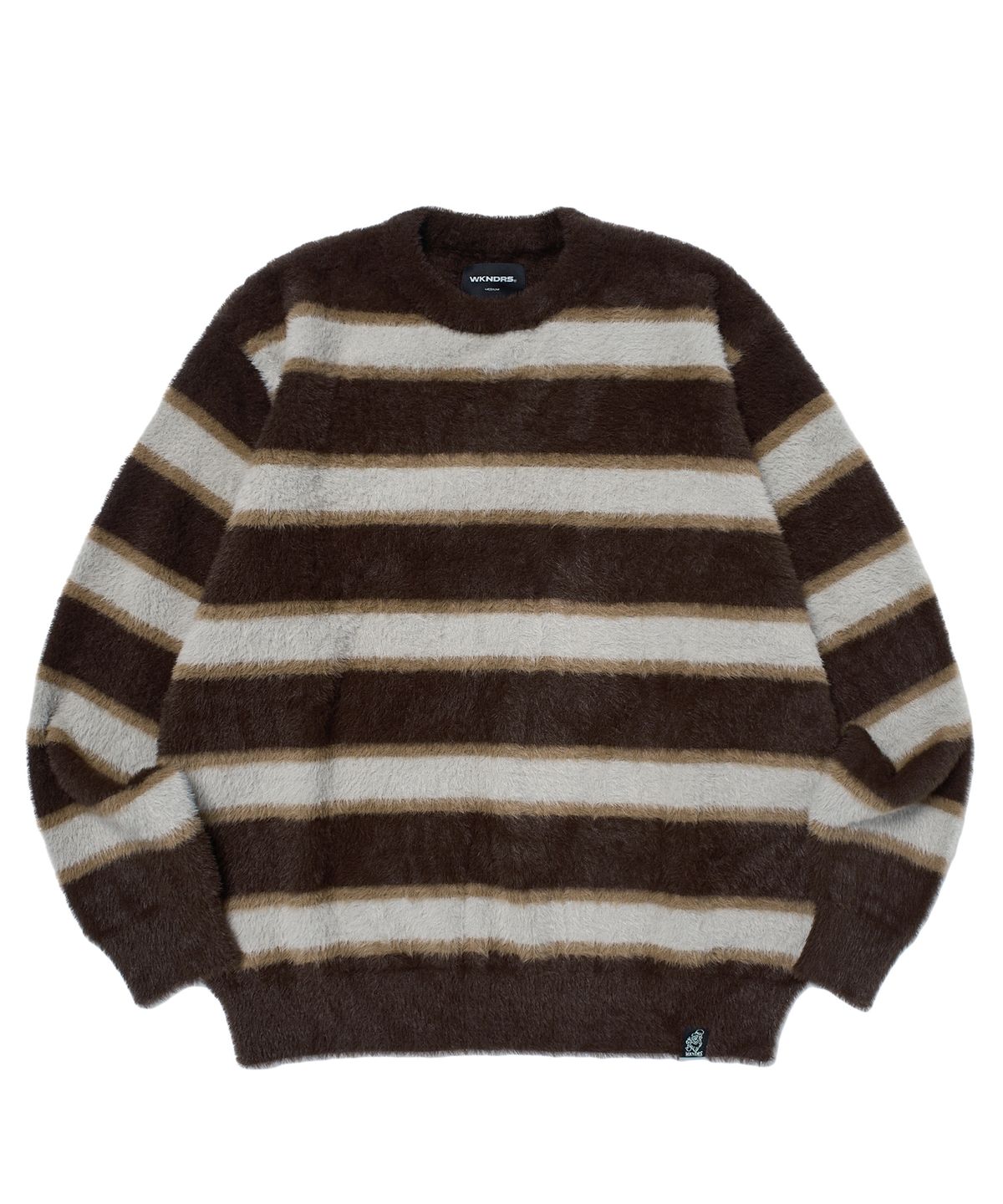 위캔더스(WKNDRS) STRIPED KNIT SWEATER (BROWN)