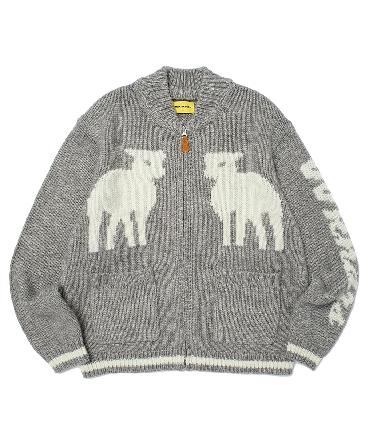 위캔더스(WKNDRS) SHEEP COWICHAN CARDIGAN (GREY)