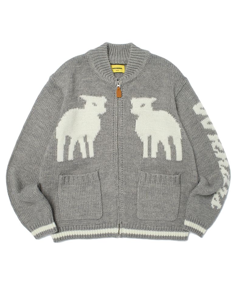 SHEEP COWICHAN CARDIGAN (GREY)