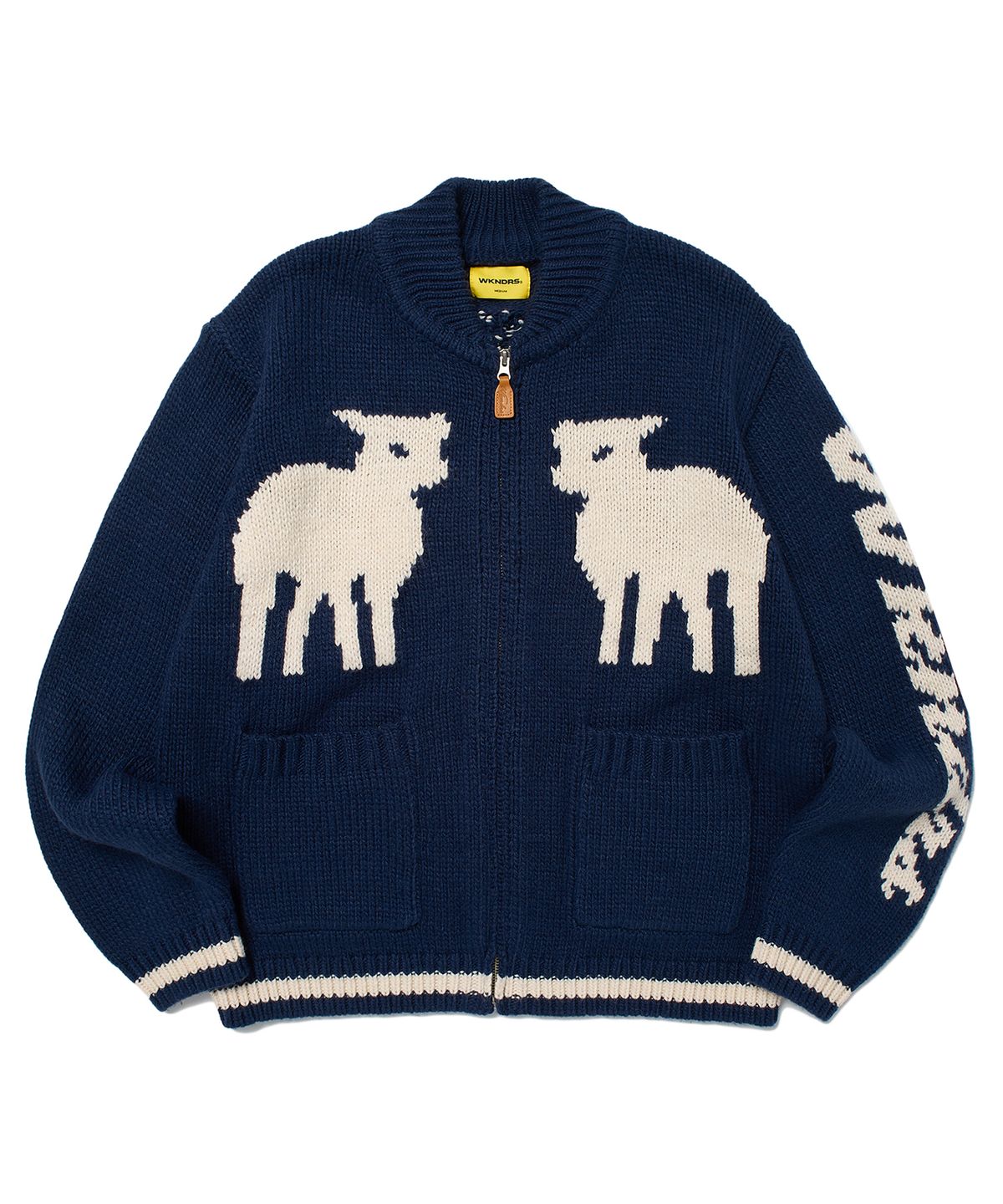 위캔더스(WKNDRS) SHEEP COWICHAN CARDIGAN (NAVY)