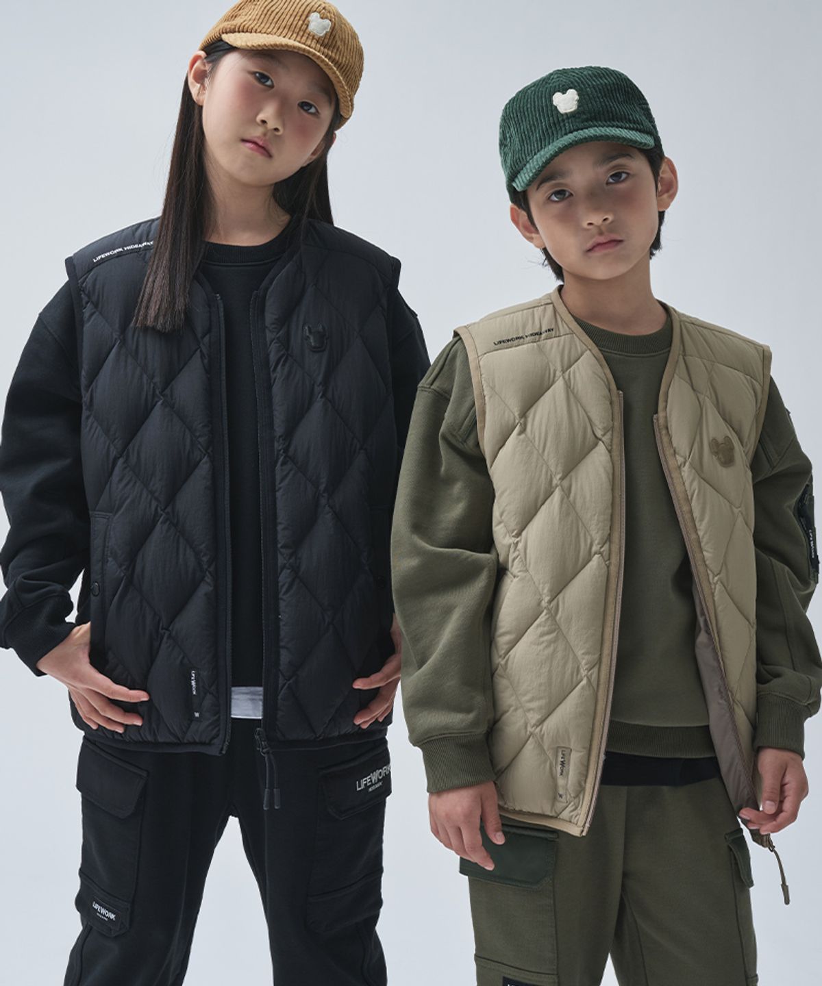 라이프워크 키즈(LIFEWORK KIDS) 키즈) 라독 와펜 퀼팅 다운 베스트