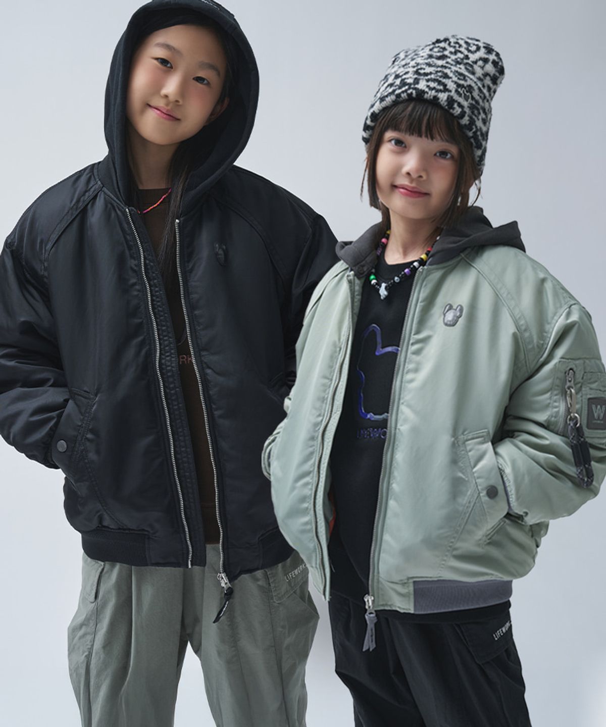 라이프워크 키즈(LIFEWORK KIDS) 키즈) 힙독 카라비너 후드 항공점퍼