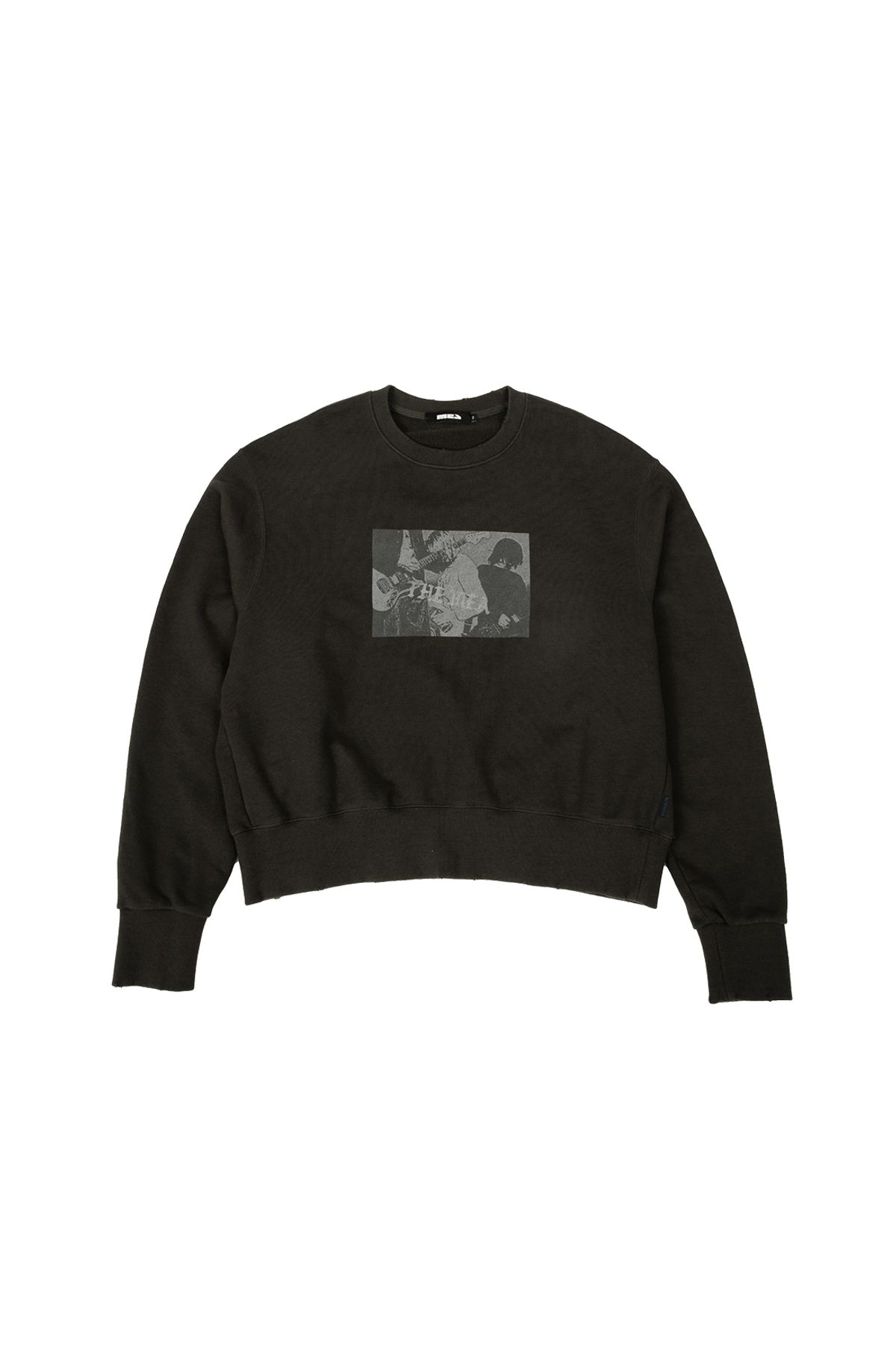 메아(MEA) DAMAGED ROCK SWEATSHIRT [DARK GREY]
