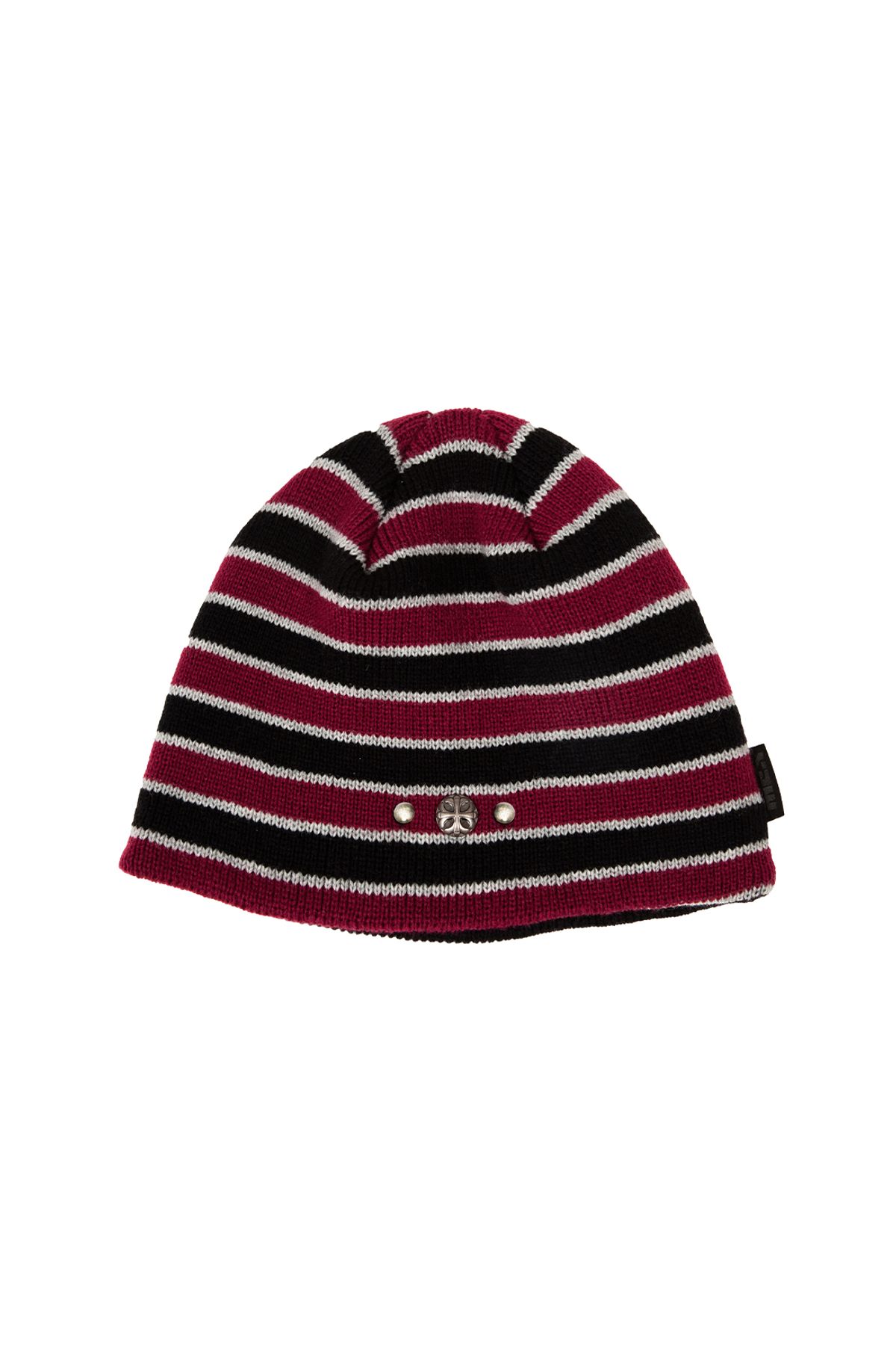 메아(MEA) STRIPED STUD BEANIE [RED]