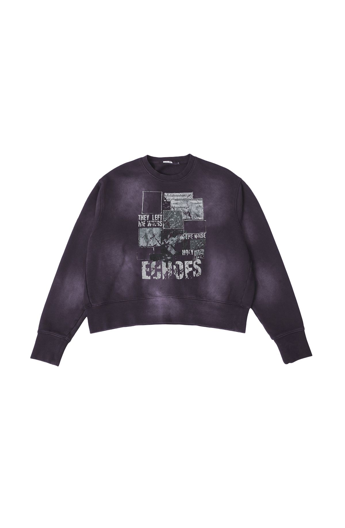 메아(MEA) VINTAGE ANIMAL PATCH SWEATSHIRT [PURPLE]