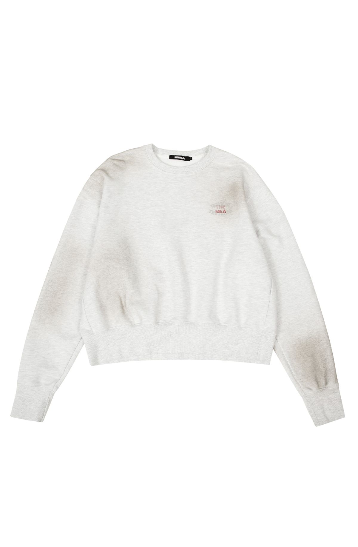 메아(MEA) VINTAGE WASHED LIP SWEATSHIRT [MELANGE GREY]
