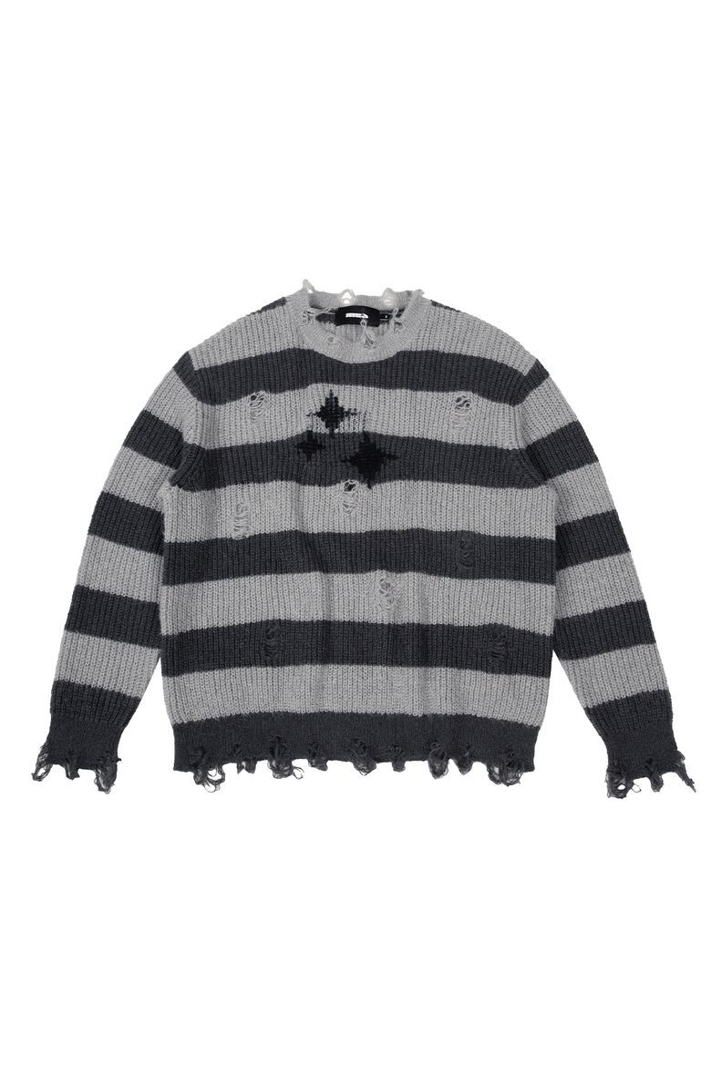 VINTAGE STRIPED WOOL KNIT [GREY]