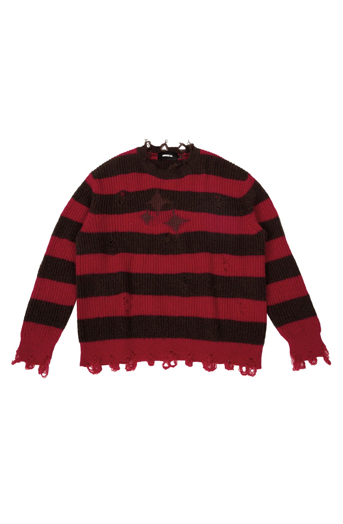 메아(MEA) VINTAGE STRIPED WOOL KNIT [RED]