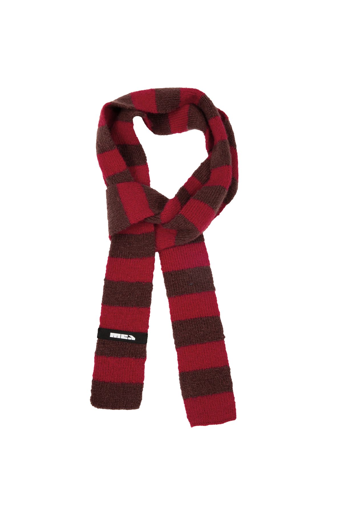 메아(MEA) STRIPED WOOL SCARF [RED]