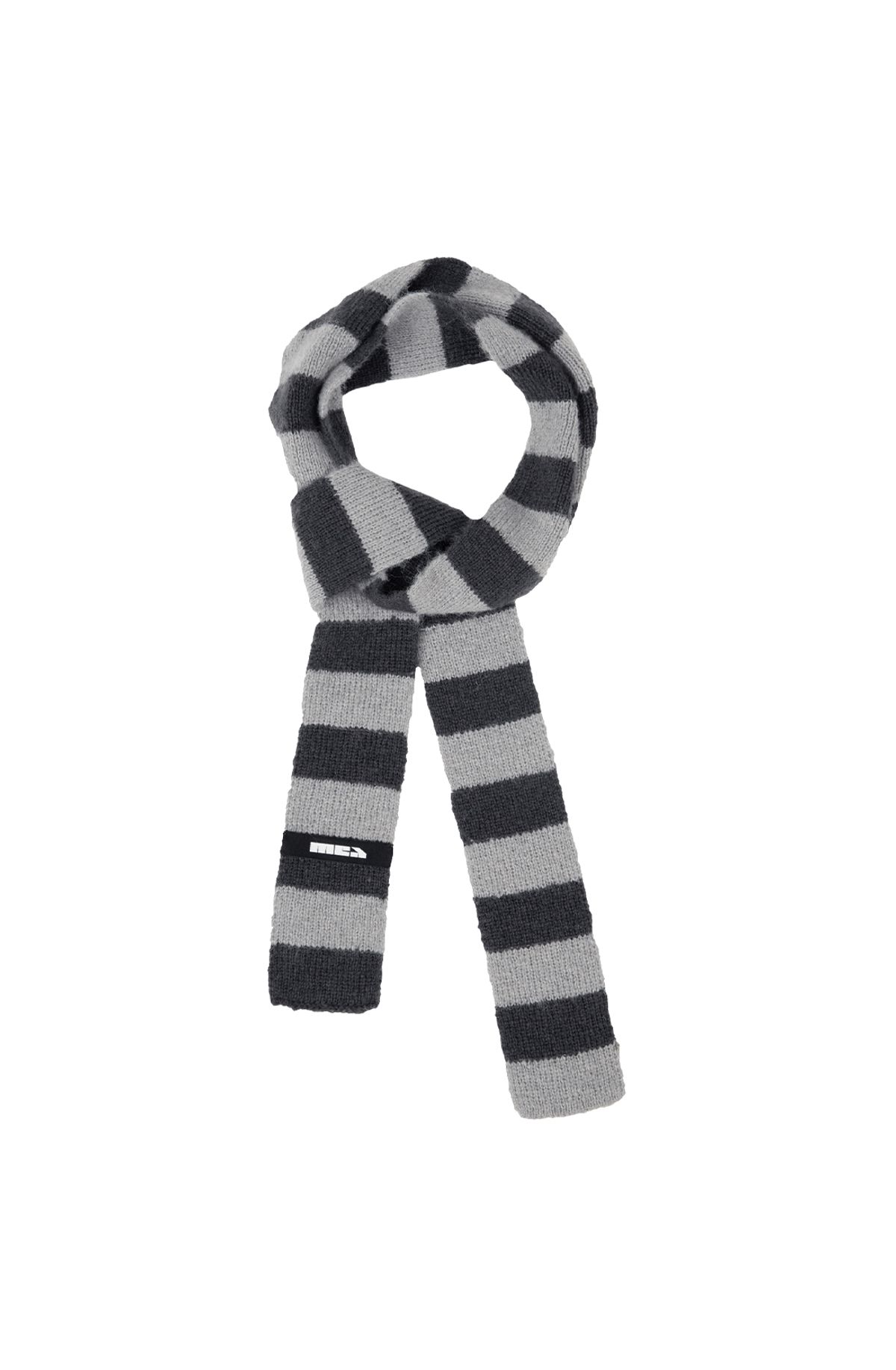 메아(MEA) STRIPED WOOL SCARF [GREY]