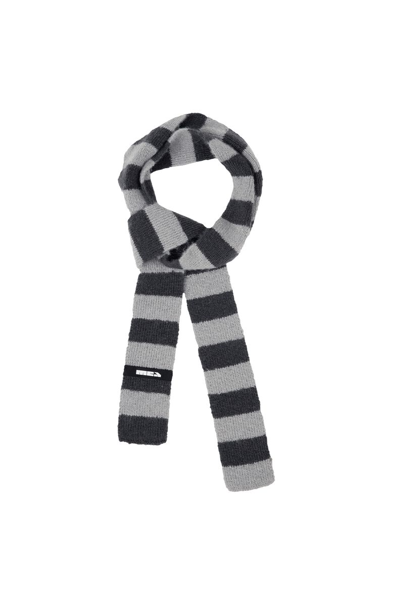 STRIPED WOOL SCARF [GREY]