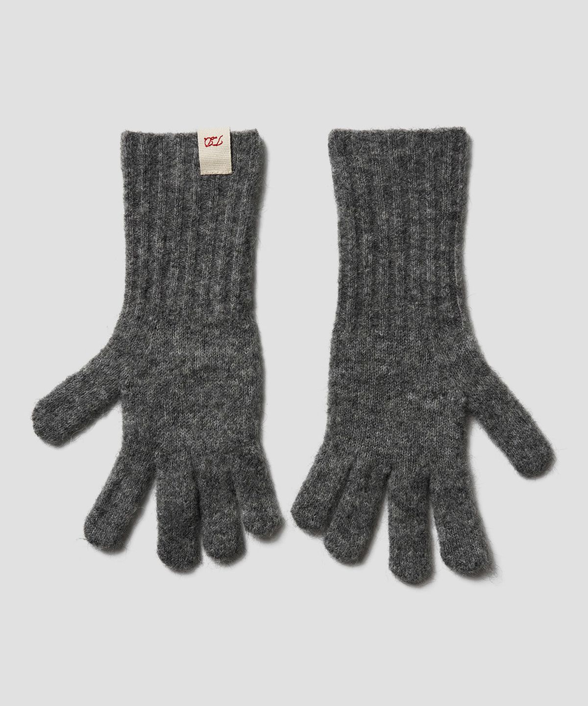 튜드먼트(TTUDEMENT) ALPACA WOOL KNIT GLOVES MELANGE GREY